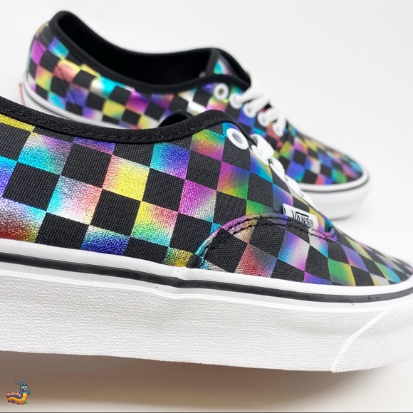 Vans Authentic Iridescent Checkerboard Shoes - Picture 2 of 11